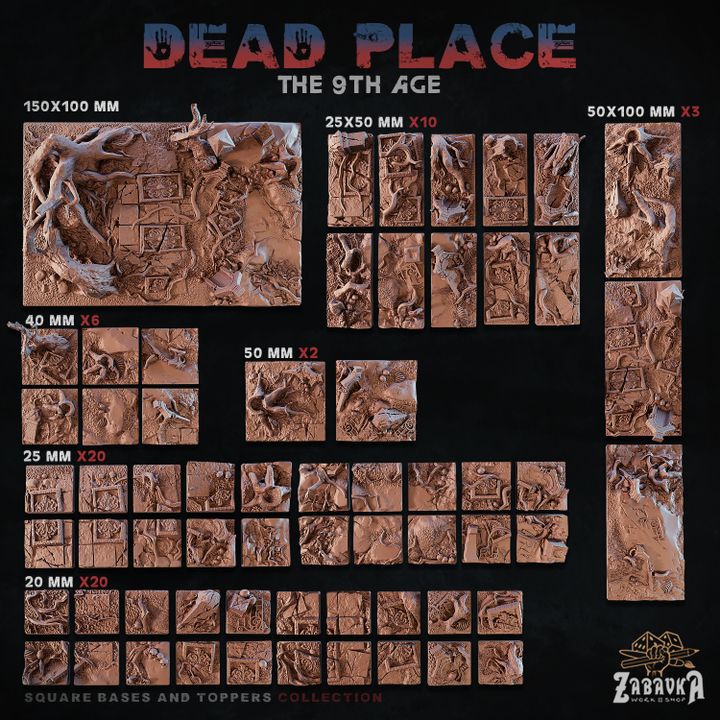 Dead Place [Square] - Bases and Toppers (The 9th Age)