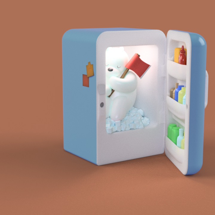 ice bear - we are bare bears for 3d print