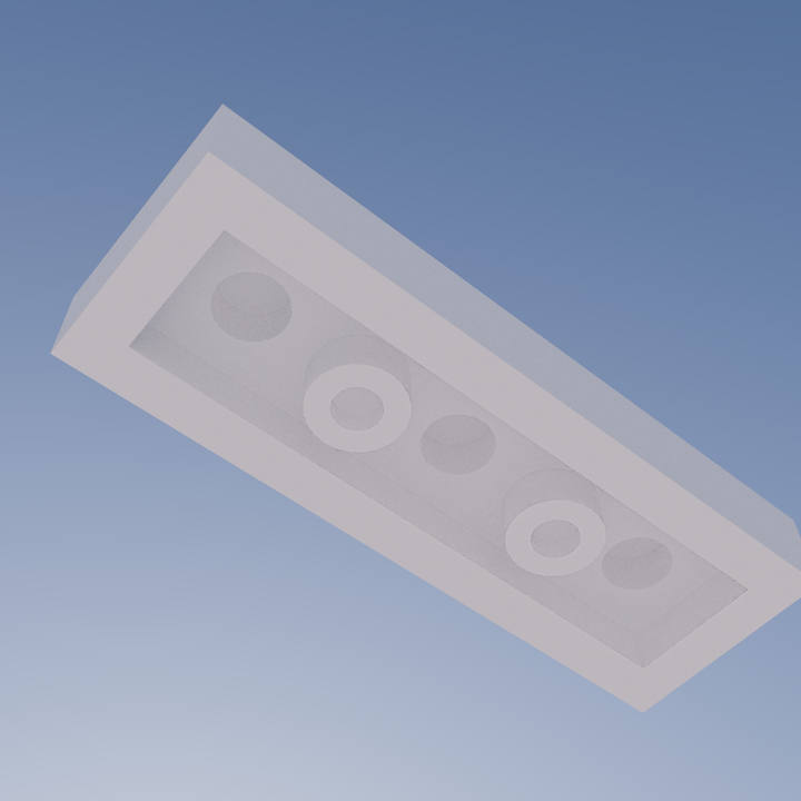 3D Printable LEGO Plate - 1X3 by VLAD-MARIUS