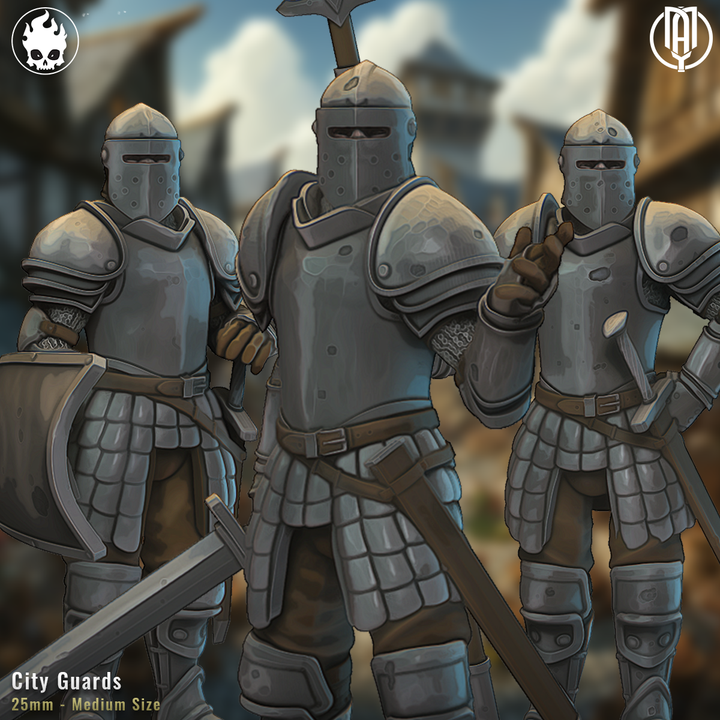 3D Printable City Guards by Mortals of Ashmourne