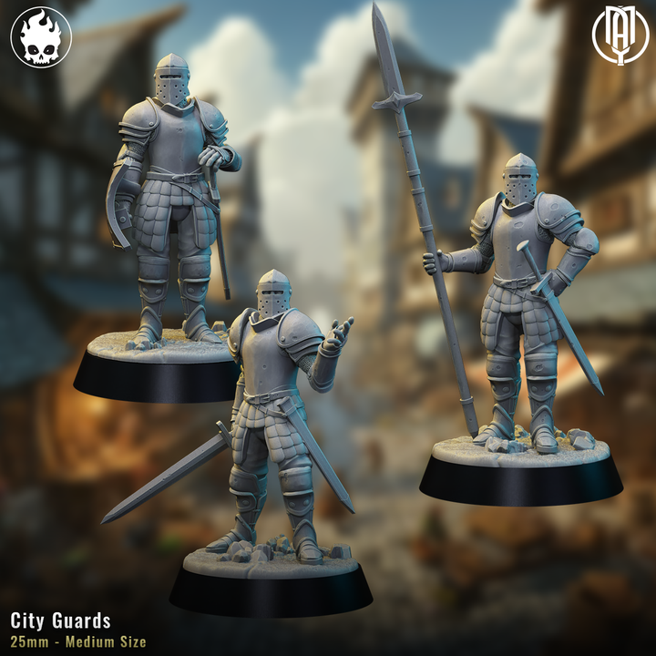 3D Printable City Guards by NPC Forge