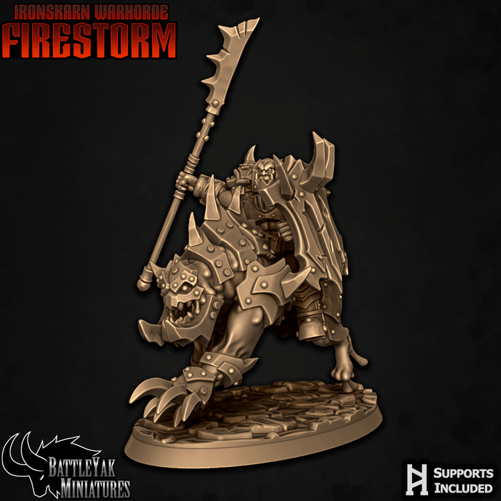 3D Printable Hellhound Rider A by Battle Yak Miniatures