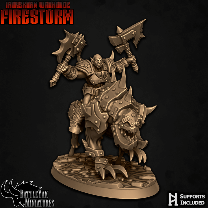 3D Printable Hellhound Rider C by Battle Yak Miniatures