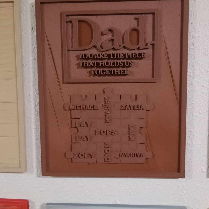 Personalized Father's Day Puzzle Plaques - Customizable with Any Names