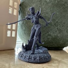 Picture of print of Xanthe the Tiefling Assasin, Fantasy Character in 32mm & 75mm - DnD STL (Pre-Supported)