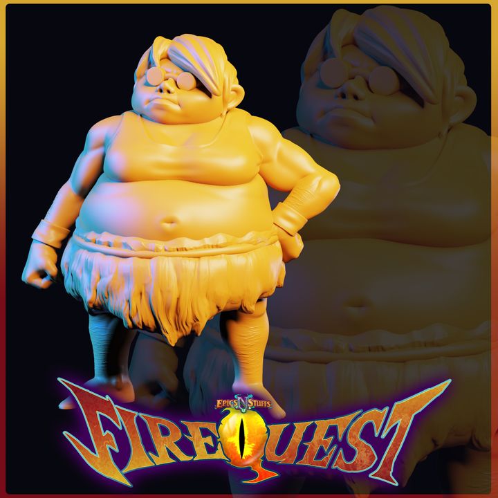 Vacationer, Fire Quest Miniature - Pre-Supported image