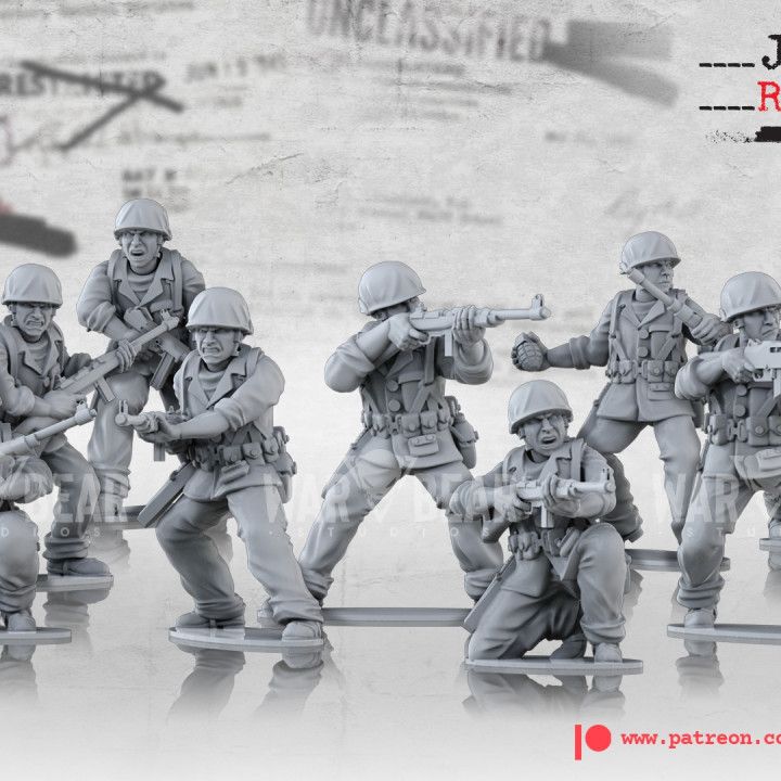 3D Printable WWII USMC army by BattleCat Miniatures