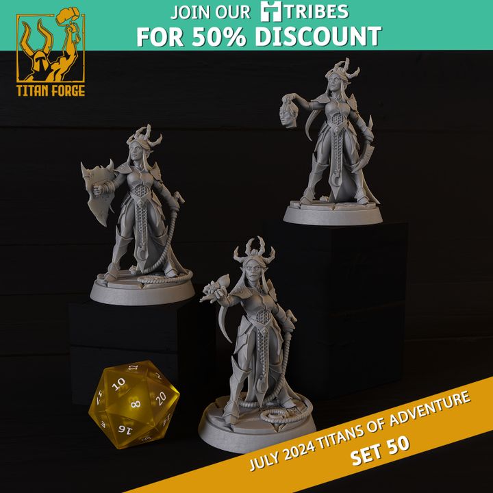 3D Printable RPG - DnD Hero Characters - Titans of Adventure Set 50 by ...