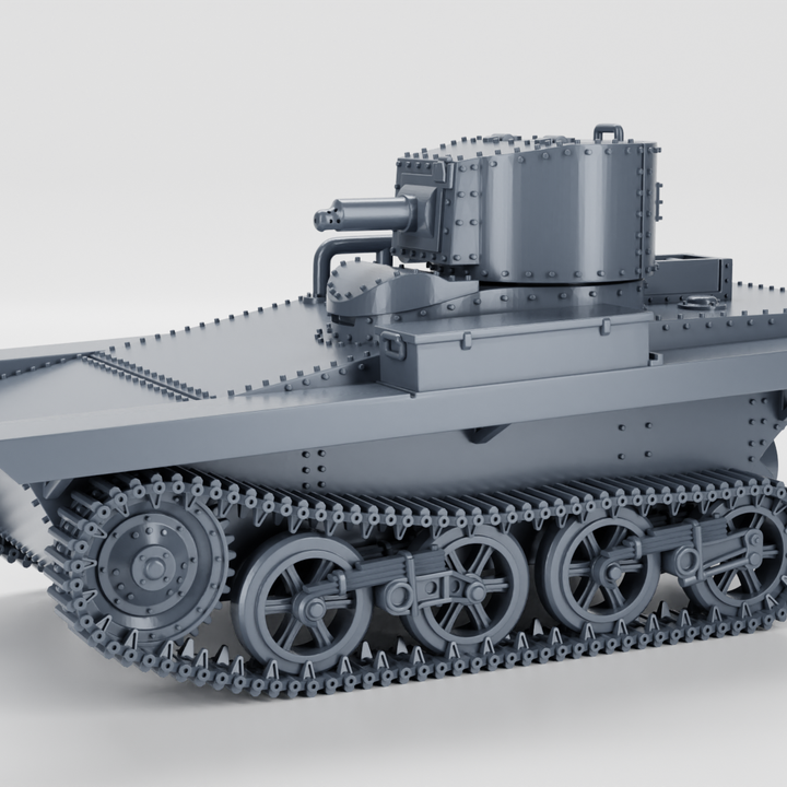 3D Printable Vickers Carden-Loyd M1931 Light Amphibious Tank (UK, 1931 ...