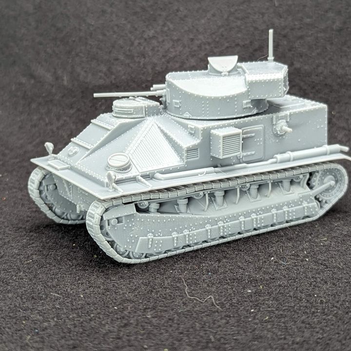 3D Printable Vickers Medium Tank Mk.II (UK, 1925, Interwar) by Wargame3d