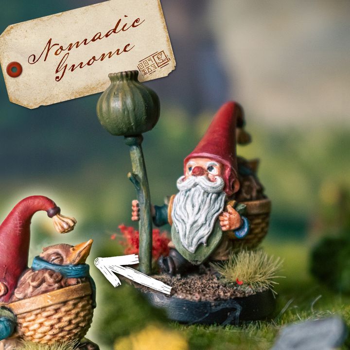 Nomadic Gnome carrying Baby Bird - Gnome Ranger