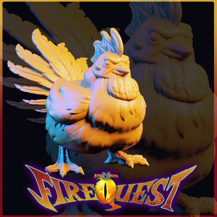 Big Roost, Fire Quest Miniature - Pre-Supported image