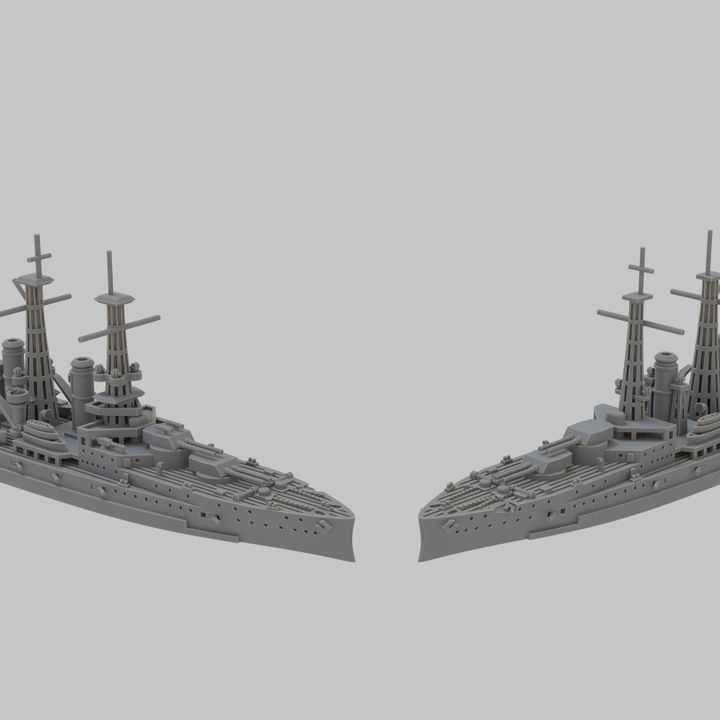 WW1 United States Navy Delaware class battleship multiple scales image