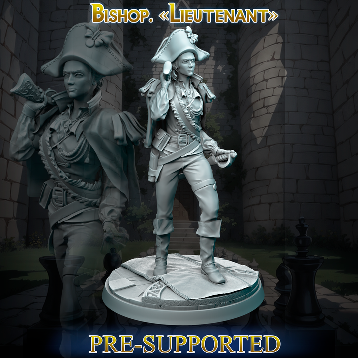 LIEUTENANT.75MM+BASE&CHESS FORMAT