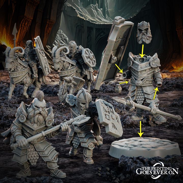 Modular Dwarven Stonebeard Sentinels - Presupported image