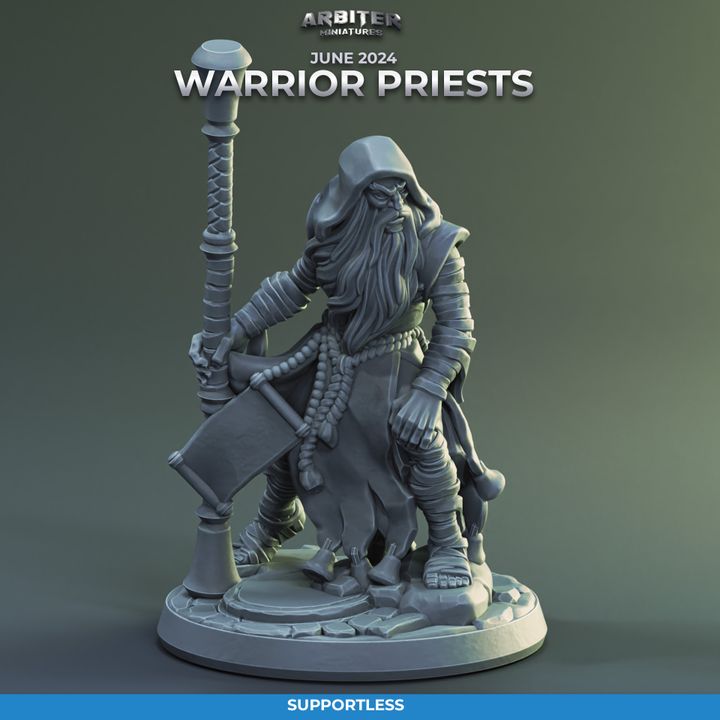 3d Printable Arbiter Miniatures June 2024 Warrior Priests Supportless