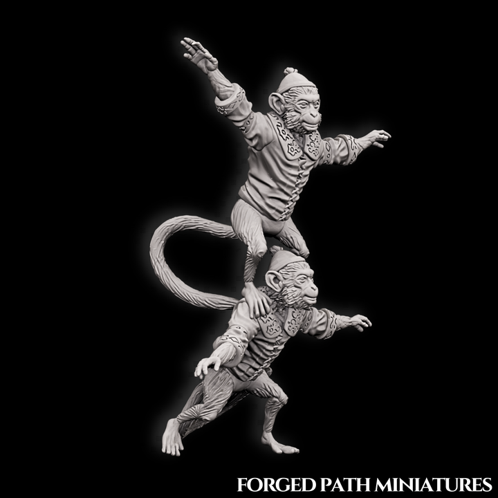 3D Printable Medieval Circus - Monkey by Forged Path Miniatures