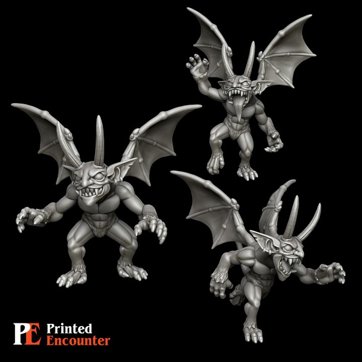 3D Printable Winged Imps - Demon Minion by Printed Encounter