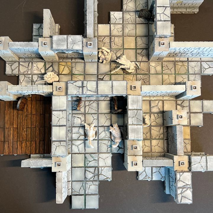 3D Printable The Universal Dungeon - Walls by HexCellar