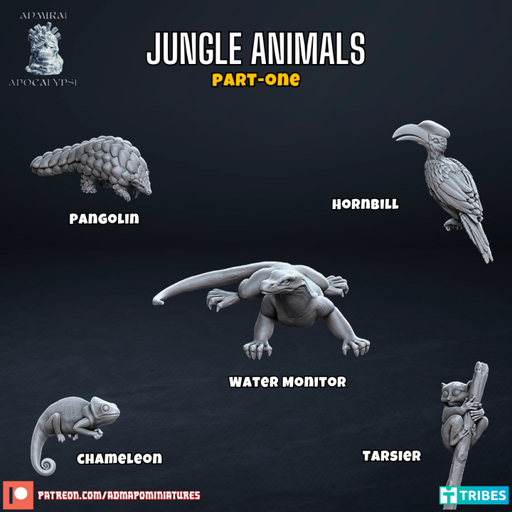 Jungle Animals - Set 1 (Pre-supported) -