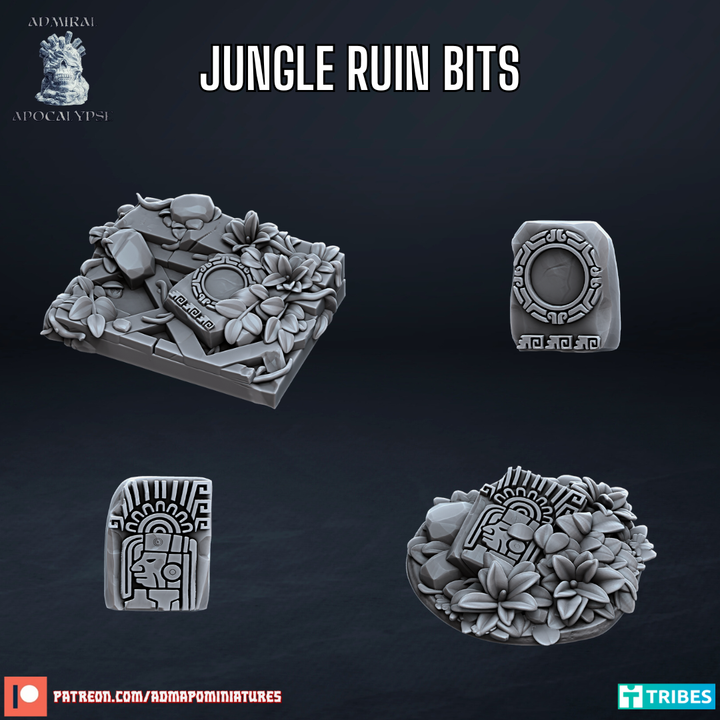 Jungle Ruin Bits (Pre-supported)