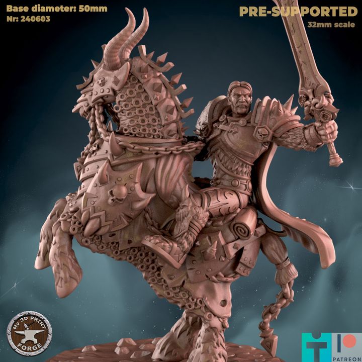 Death Knight Thoras on Horse