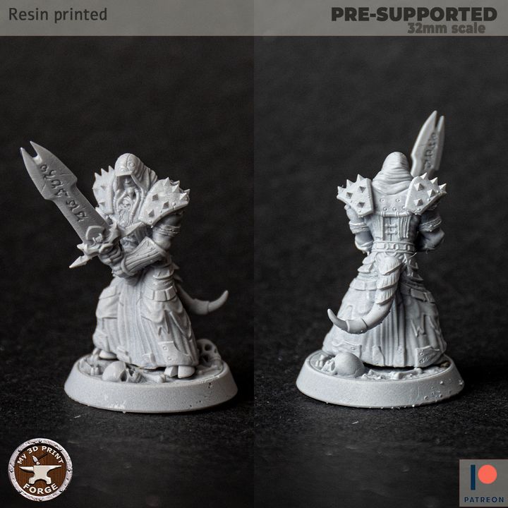 3D Printable Death Knight Draenei 3 models by My3DPrintForge