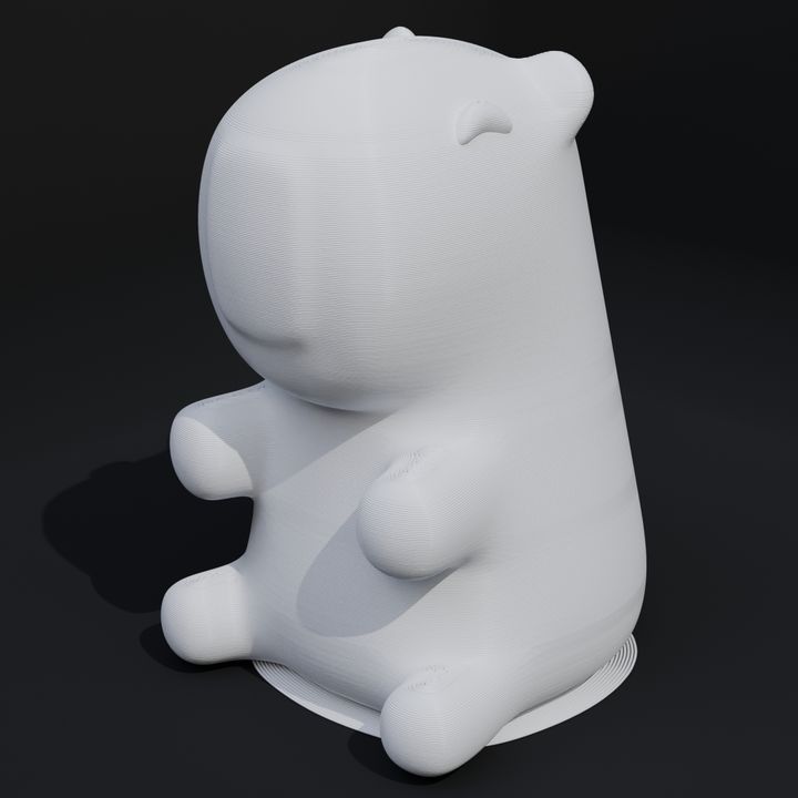 Cute Capybara Companion Figure STL 3D Print File, Digital Download for 3D Printing, Adorable Home Decor or Desk Accessory