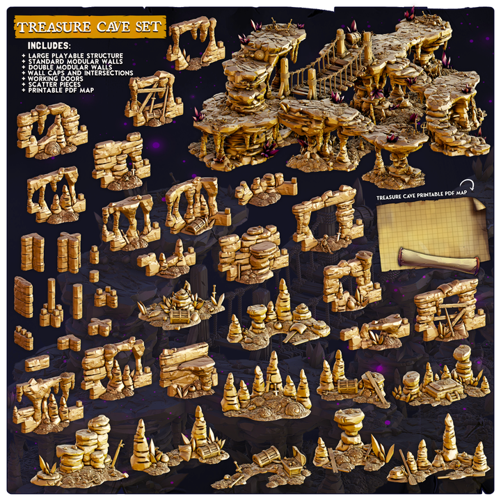 Treasure Cave Set (Pre-Supported) image