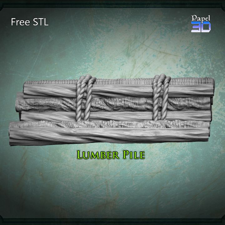 FREE STL_Lumber Pile image