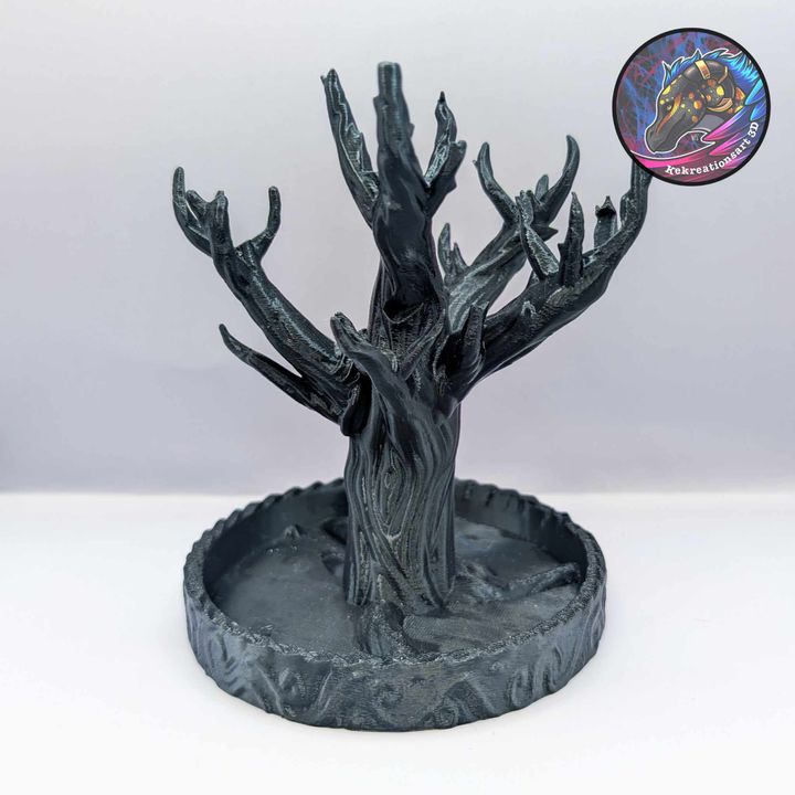 3D Printable Tree Dice Guardian Dice DIsplay by Kirsten M
