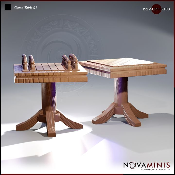 3D Printable Game Table 01 by NOVAMINIS