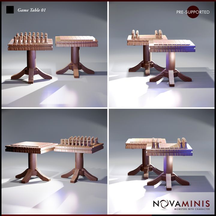 3D Printable Game Table 01 by NOVAMINIS