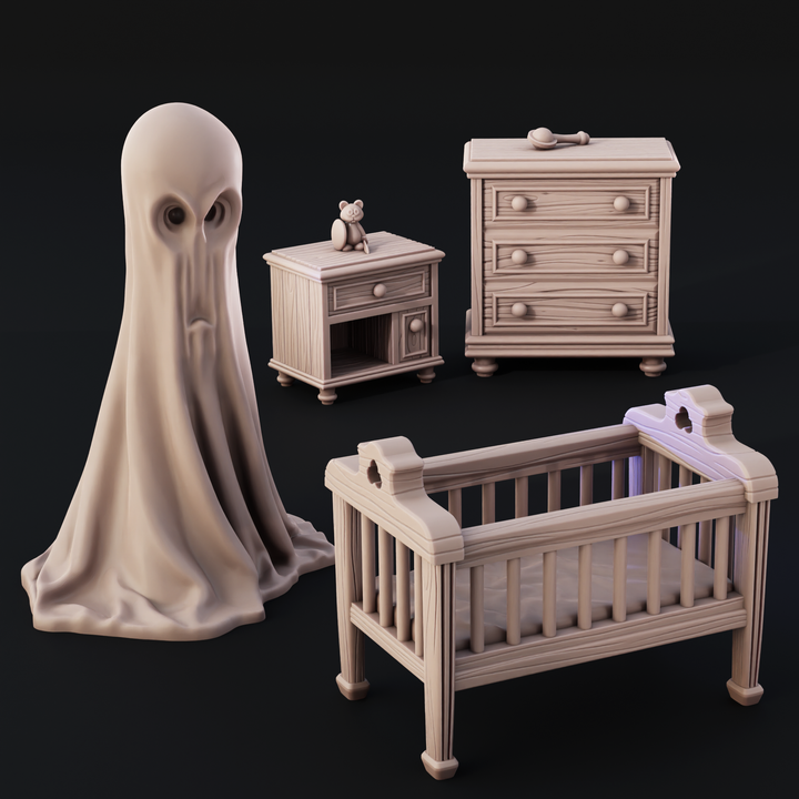 Bump In The Night | Crib, Cot, Chest of Drawer, Side Table and Ghostly Haunt image