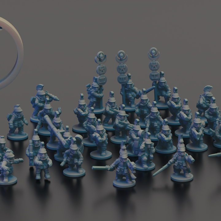 3D Printable Karthan Guard Set (Epic 6mm) by Wakes Emporium