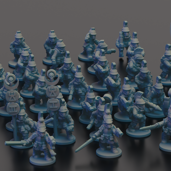 3D Printable Karthan Guard Set (Epic 6mm) by Wakes Emporium