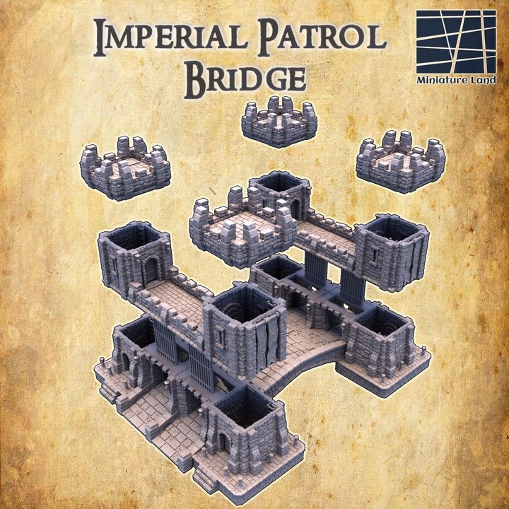 Imperial Patrol Bridge - Tabletop Terrain - 28 MM image