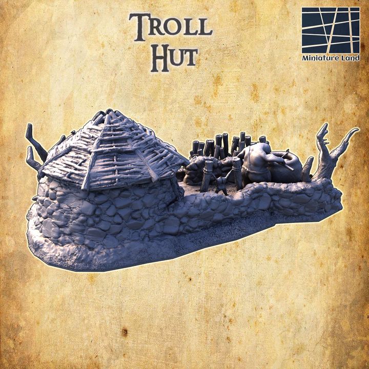 Troll Hut - Tabletop Terrain - 28 MM image