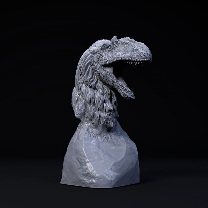 Yutyrannus Huali bust - pre supported image