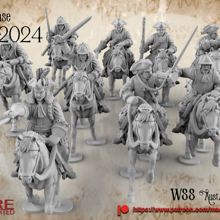 3D Printable WSS Austrian Curassiers by BattleCat Miniatures 3D Printable WSS Austrian Curassiers by BattleCat Miniatures
