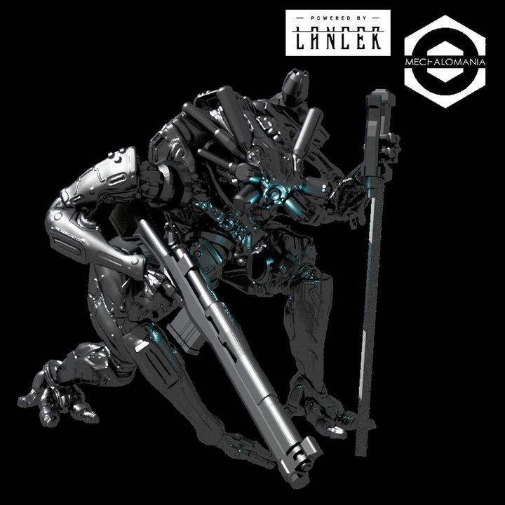 Gorgon Frame (Lancer RPG Mech) Sword and rifle