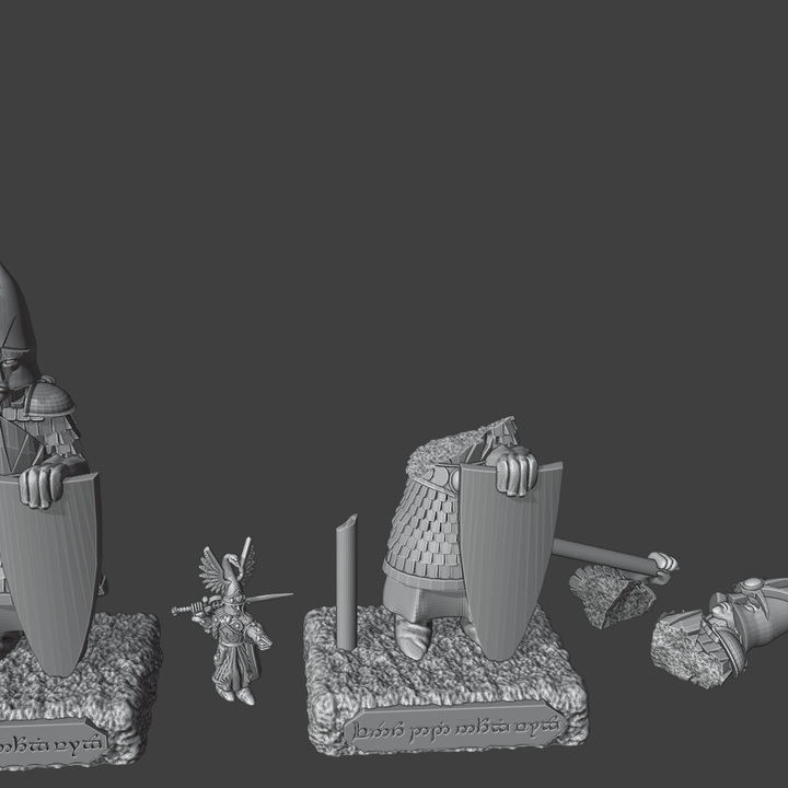 3D Printable High Elf Statues by Ystlund Miniatures