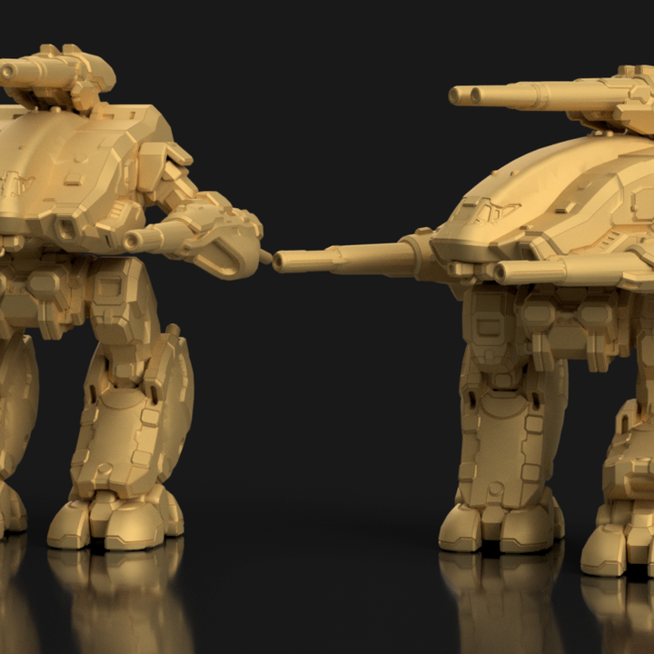 3D Printable Stone Rhino Behemoth BHN-6H for Battletech by Matt Mason