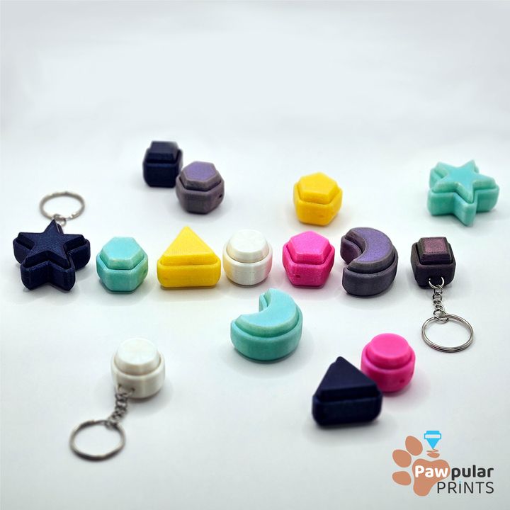 Basic Shape Clicker Pack, Clicker Fidget Keychain [Private Use Only]