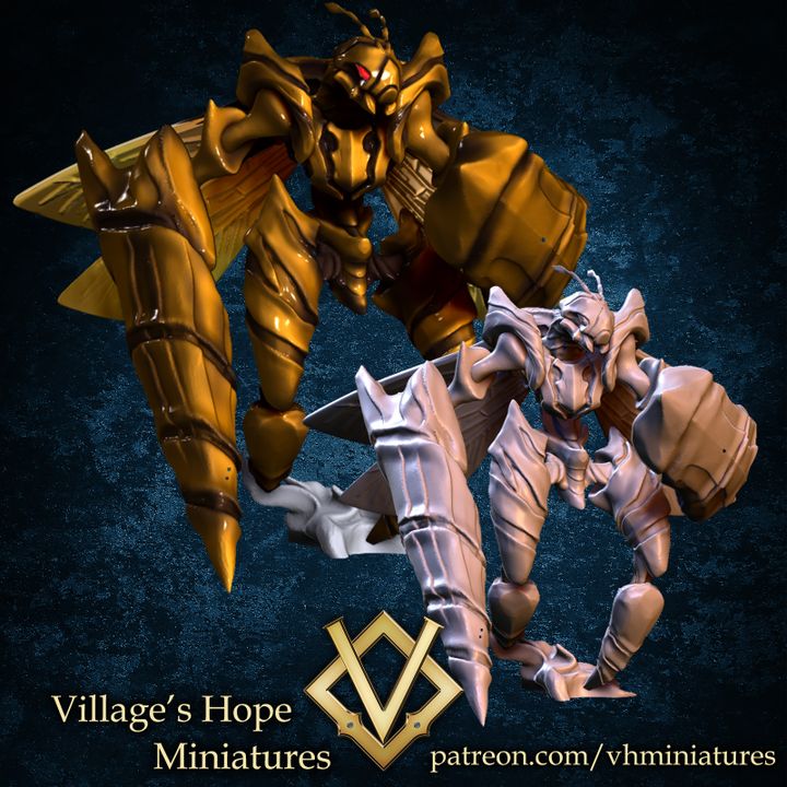 3D Printable Bee soldier / Insect soldier [2 pose] by Village's Hope ...