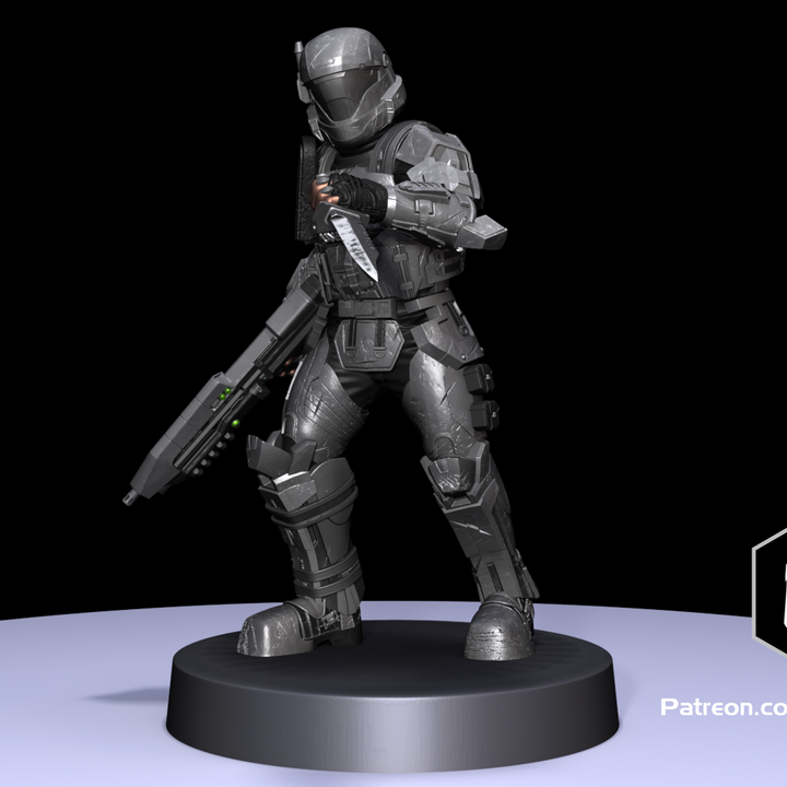 3D Printable 1:48 Scale Halo Alpha 9 ODST Miniatures - 3D Print Files ...