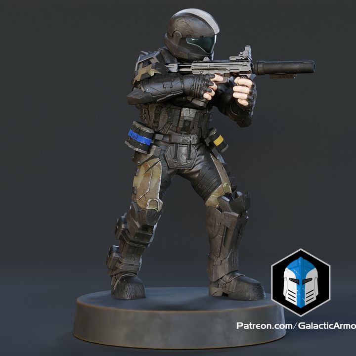 1:48 Scale Halo Alpha 9 ODST Miniatures - 3D Print Files