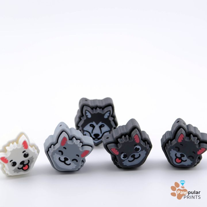 Wolf Pack, Fidget Clickers - Fidget Keychain [Private Use Only]