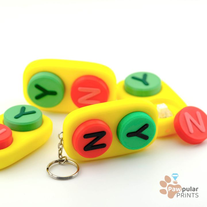 The Yes/No Button, Multi-Clicker - Fidget Keychain [Private Use Only]