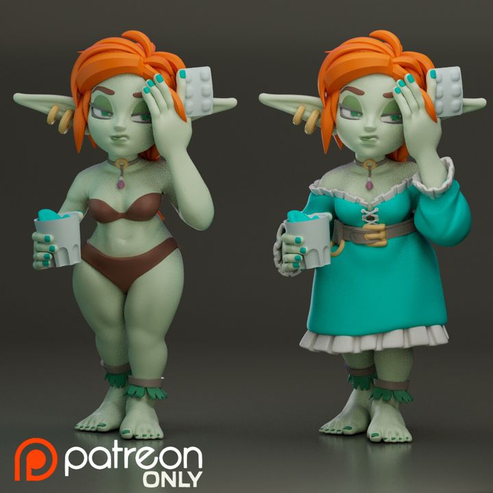 HANGOVER GOBLIN GIRL! (GOB) FANTASY GOBLIN 30 CM MINIATURE